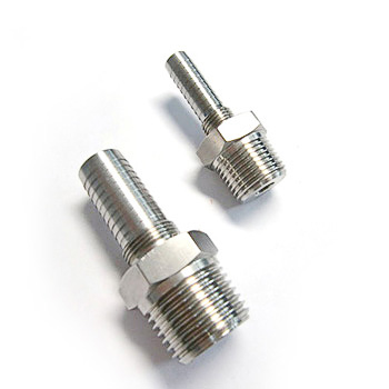 Hydraulic hose fitting nipple with male thread